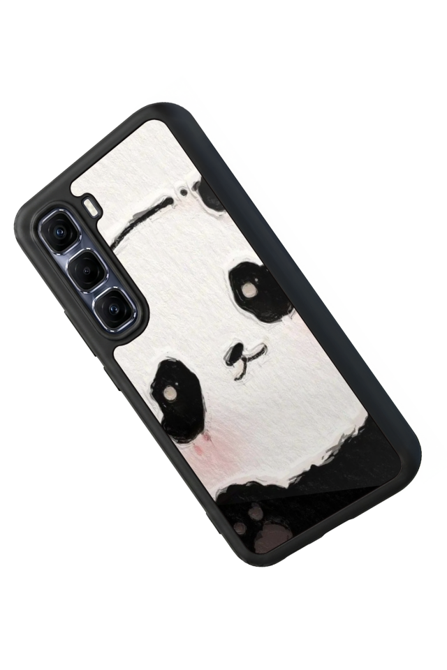 Infinix Hot 60 Pro Plus Uyumlu Panda Tasarımlı Glossy Premium Kılıf