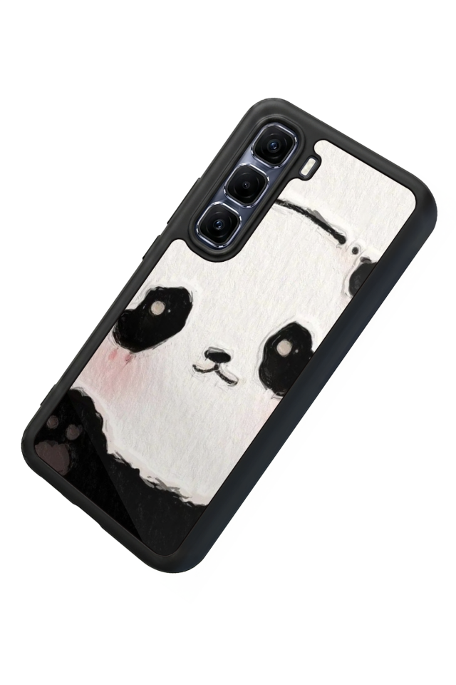 Infinix Hot 60 Pro Plus Uyumlu Panda Tasarımlı Glossy Premium Kılıf