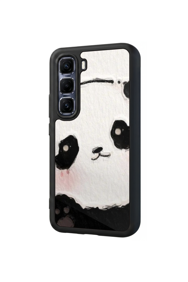 Infinix Hot 60 Pro Plus Uyumlu Panda Tasarımlı Glossy Premium Kılıf