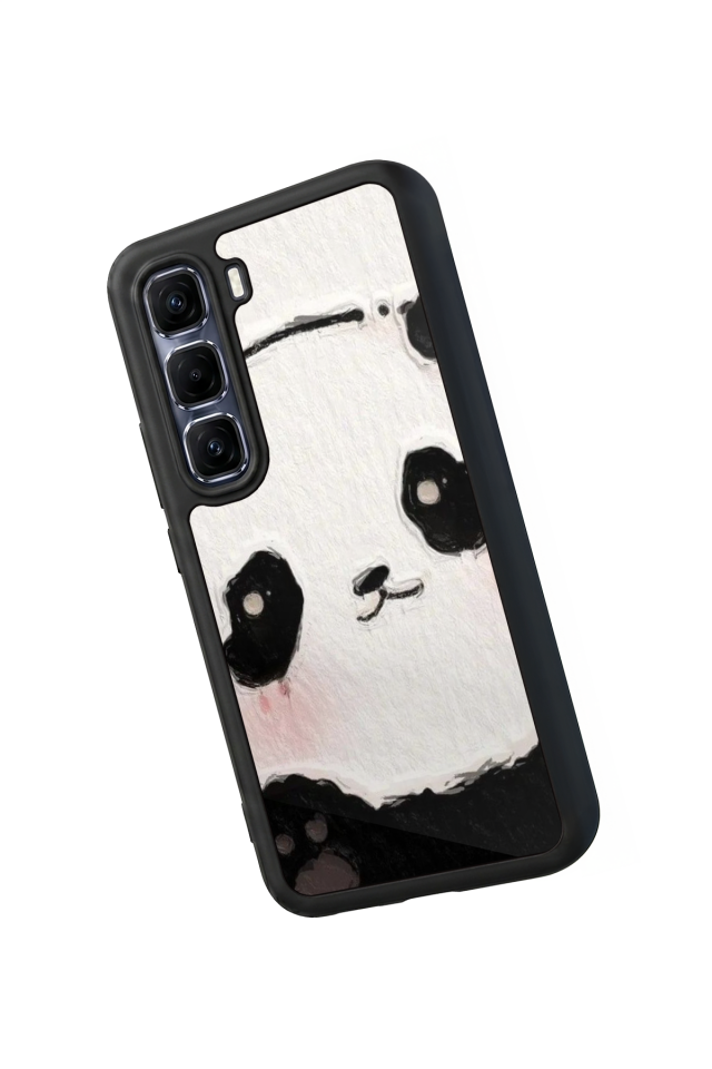 Infinix Hot 60 Pro Plus Uyumlu Panda Tasarımlı Glossy Premium Kılıf