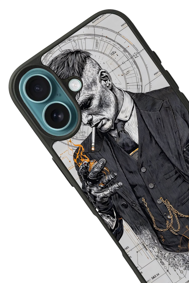 iPhone 16 Uyumlu Peaky Blinders Tasarımlı Glossy Premium Kılıf