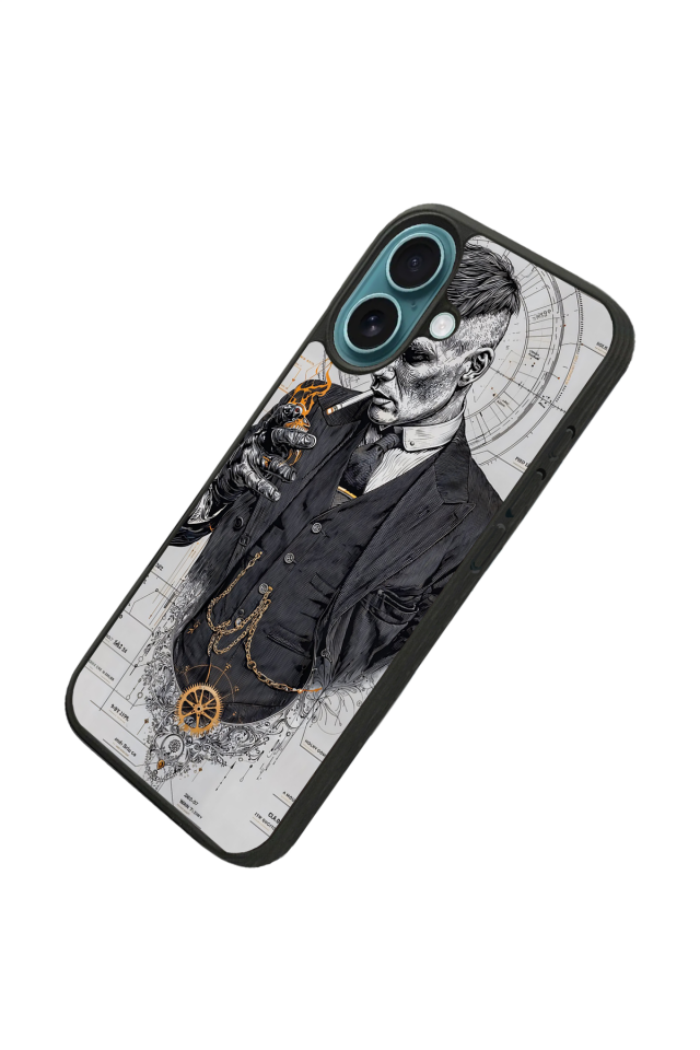 iPhone 16 Uyumlu Peaky Blinders Tasarımlı Glossy Premium Kılıf