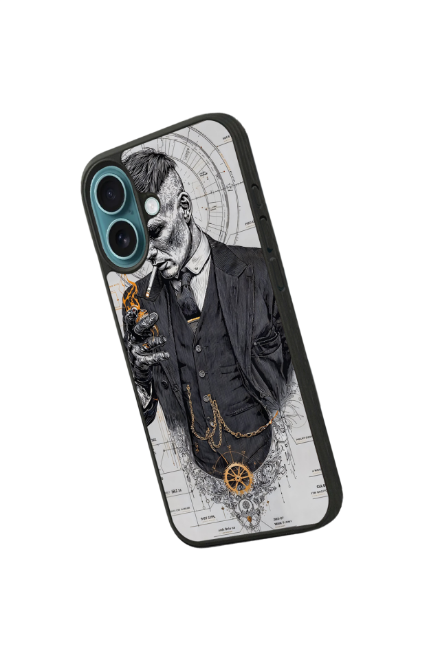 iPhone 16 Uyumlu Peaky Blinders Tasarımlı Glossy Premium Kılıf