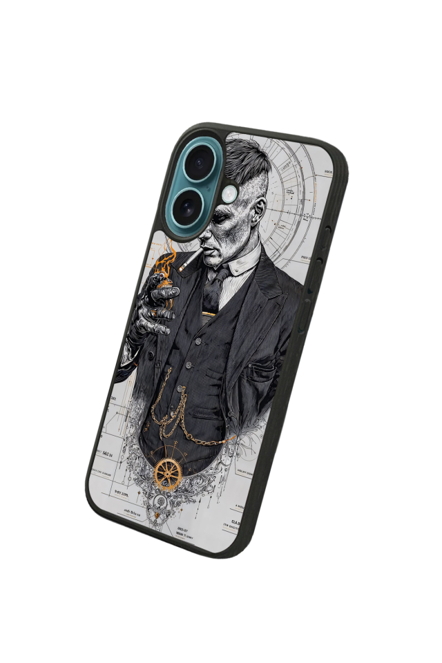iPhone 16 Uyumlu Peaky Blinders Tasarımlı Glossy Premium Kılıf