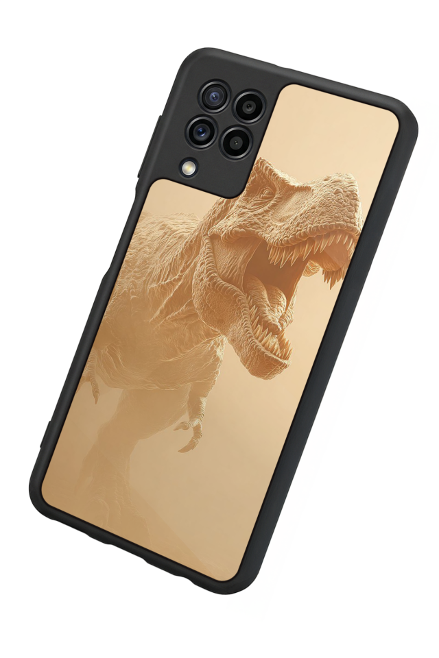 Samsung Galaxy M32 Uyumlu Dinazor Tasarımlı Glossy Premium Kılıf