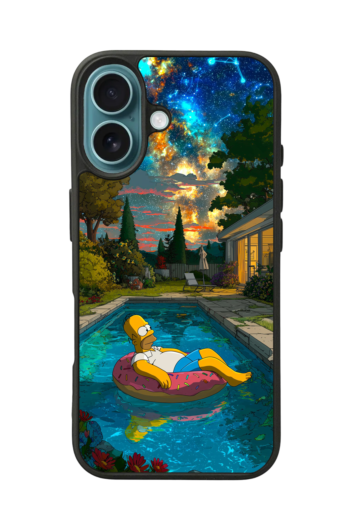iPhone 16 Plus Uyumlu The Simpsons Tasarımlı Glossy Premium Kılıf