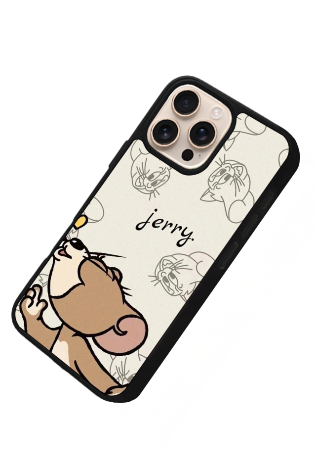 iPhone 14 Pro Uyumlu Tom And Jerry Tasarımlı Glossy Premium Kılıf