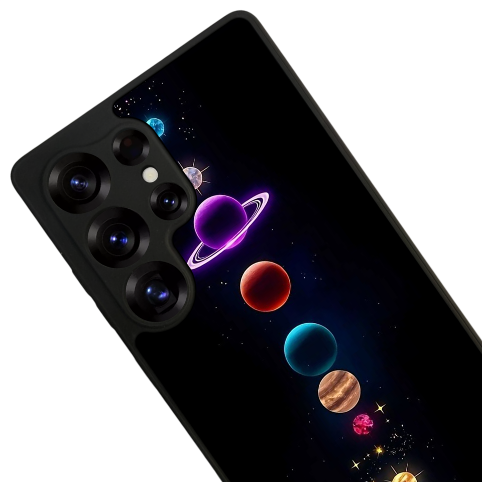 Samsung Galaxy S25 Ultra Uyumlu Uzay Tasarımlı Glossy Premium Kılıf