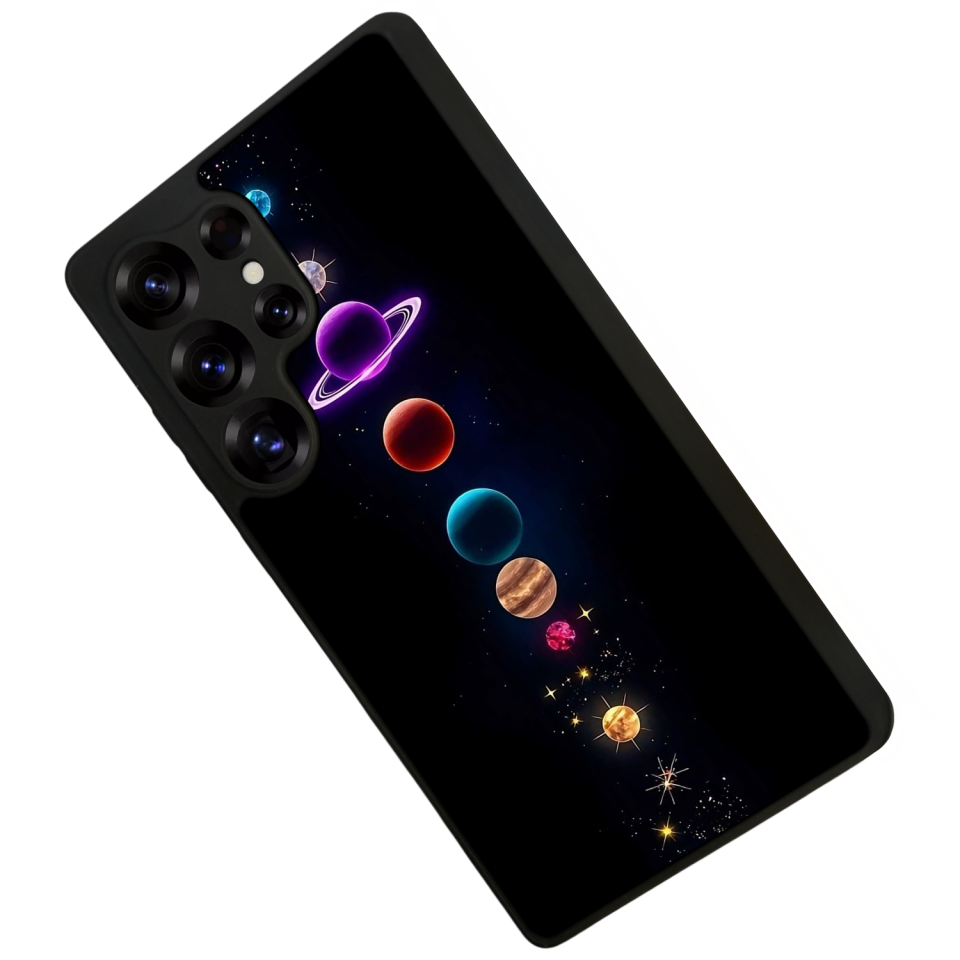 Samsung Galaxy S25 Ultra Uyumlu Uzay Tasarımlı Glossy Premium Kılıf