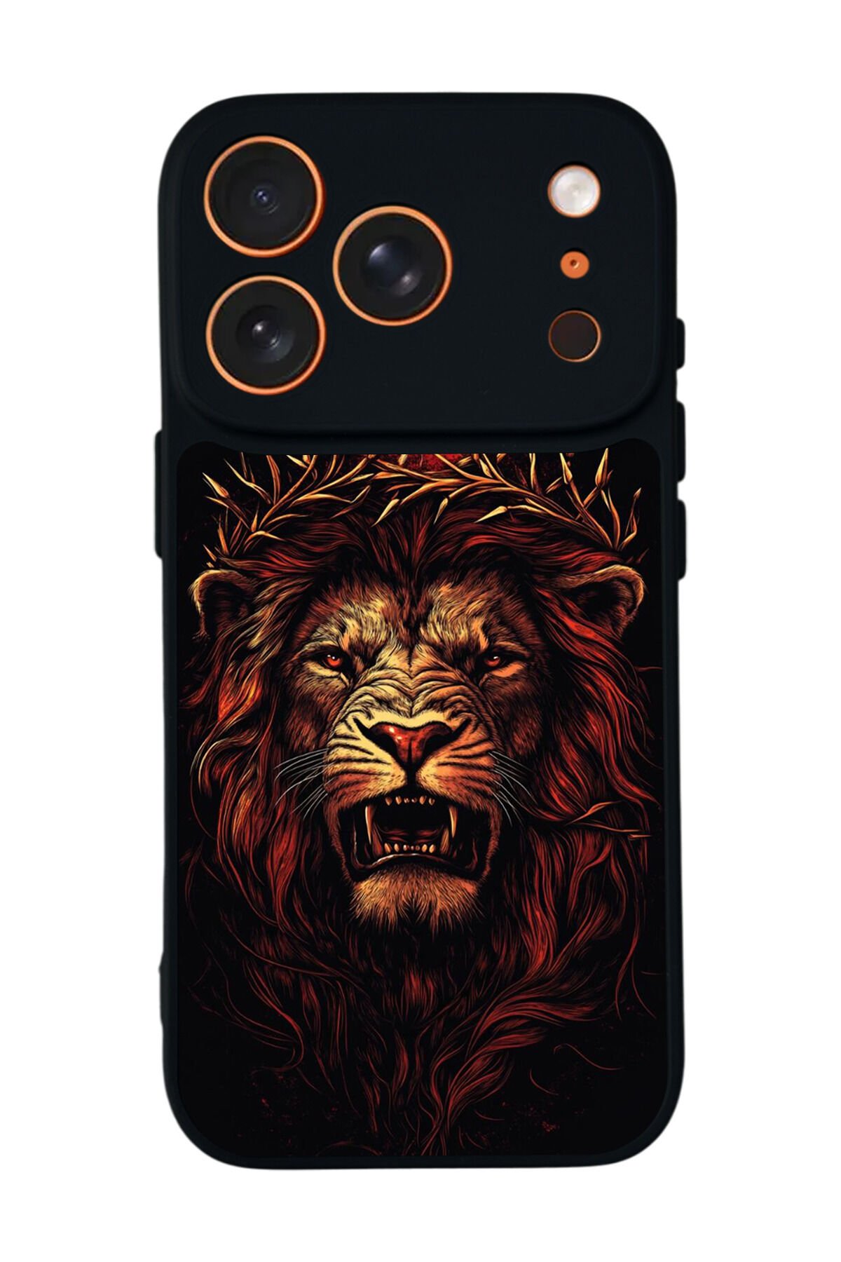 iPhone 17 Pro Uyumlu Aslan Tasarımlı Glossy Premium Kılıf