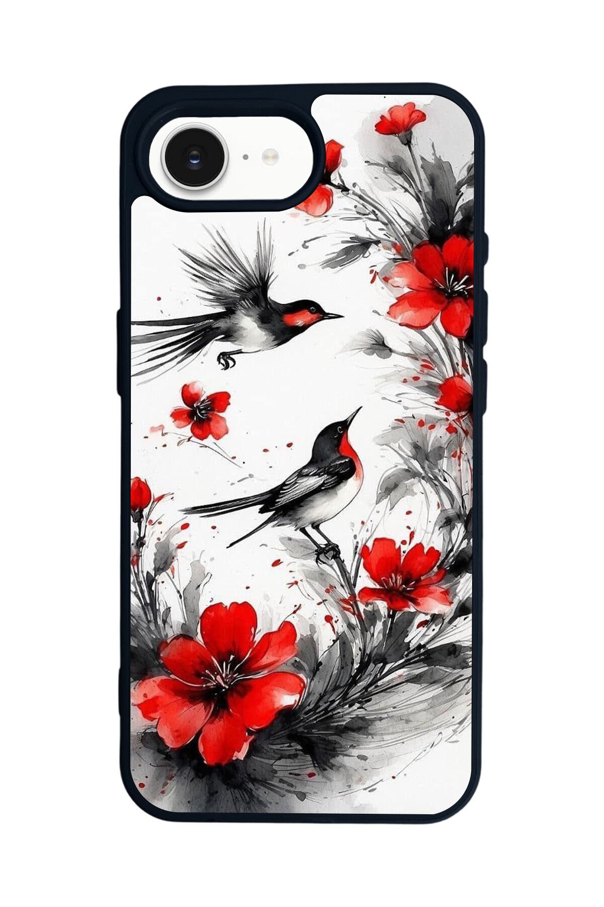 iPhone 16E Uyumlu Floral Tasarımlı Glossy Premium Kılıf