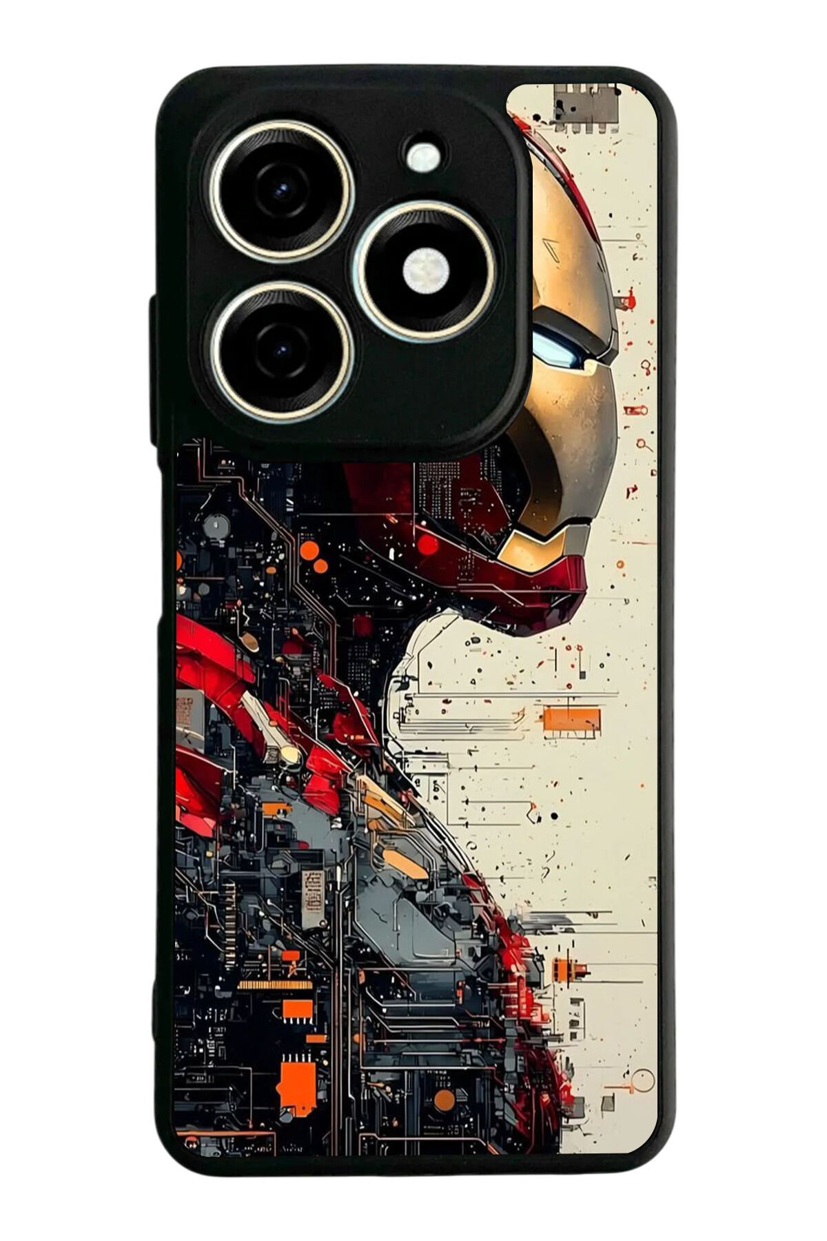 Infınıx Smart 8 Pro Uyumlu Iron Man ( Demir Adam ) Tasarımlı Glossy Premium Kılıf
