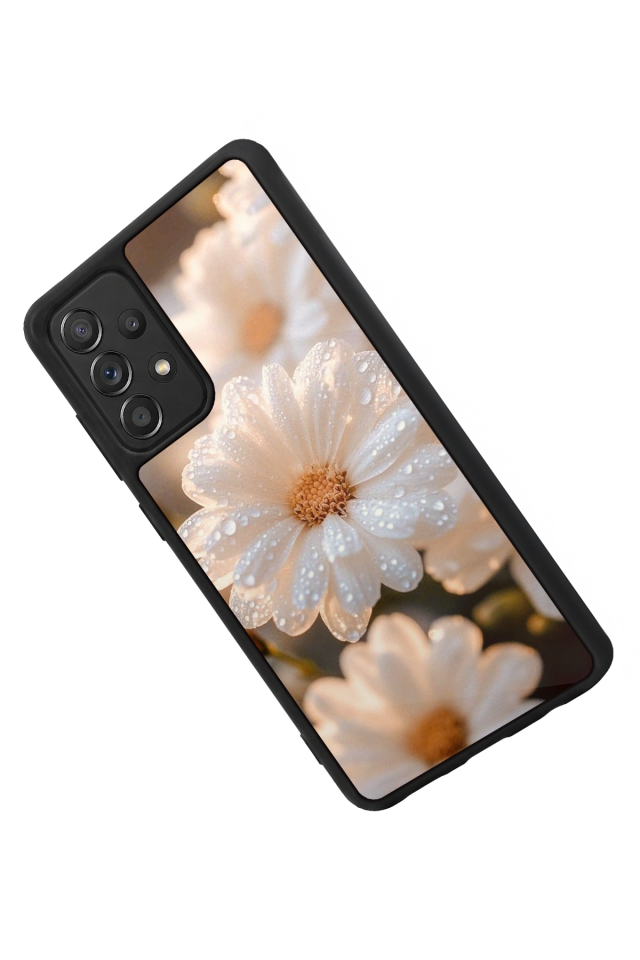 Samsung Galaxy A72 Uyumlu Cicek Tasarımlı Glossy Premium Kılıf