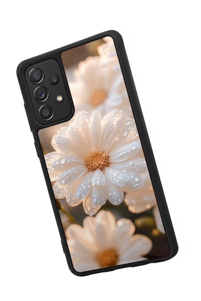 Samsung Galaxy A72 Uyumlu Cicek Tasarımlı Glossy Premium Kılıf
