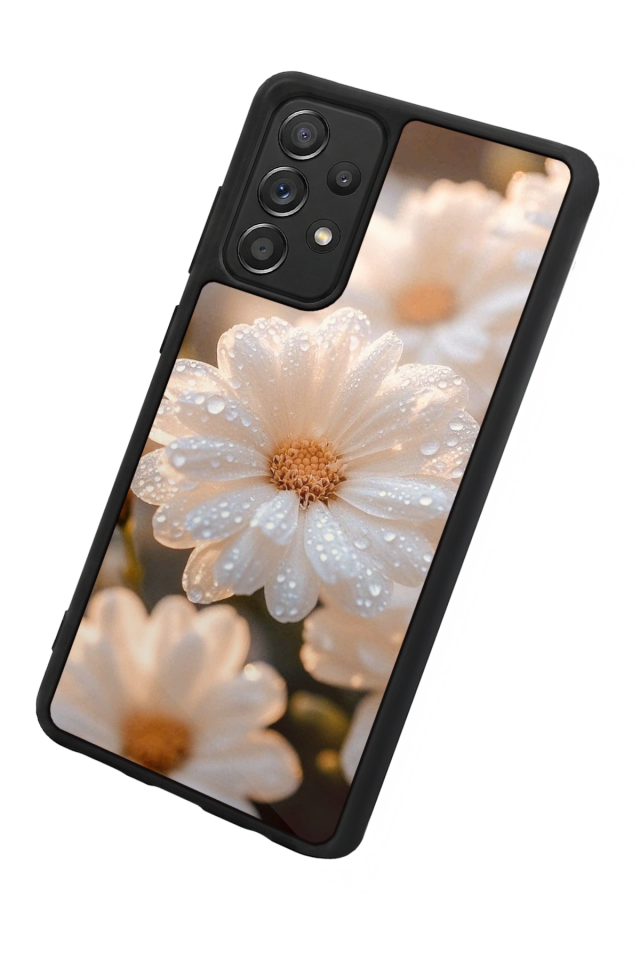 Samsung Galaxy A72 Uyumlu Cicek Tasarımlı Glossy Premium Kılıf