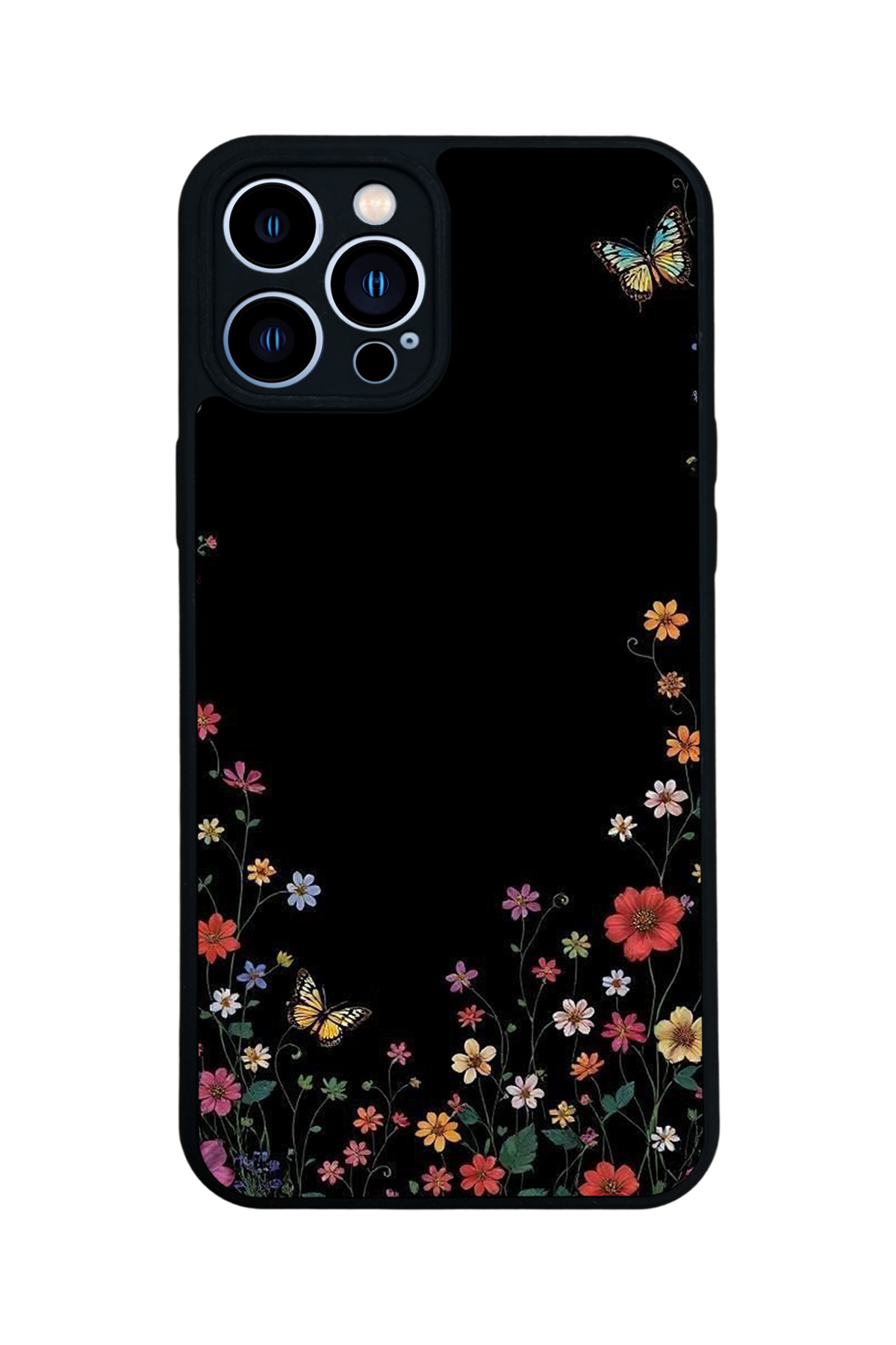 iPhone 13 Pro Max Uyumlu Floral Tasarımlı Glossy Premium Kılıf