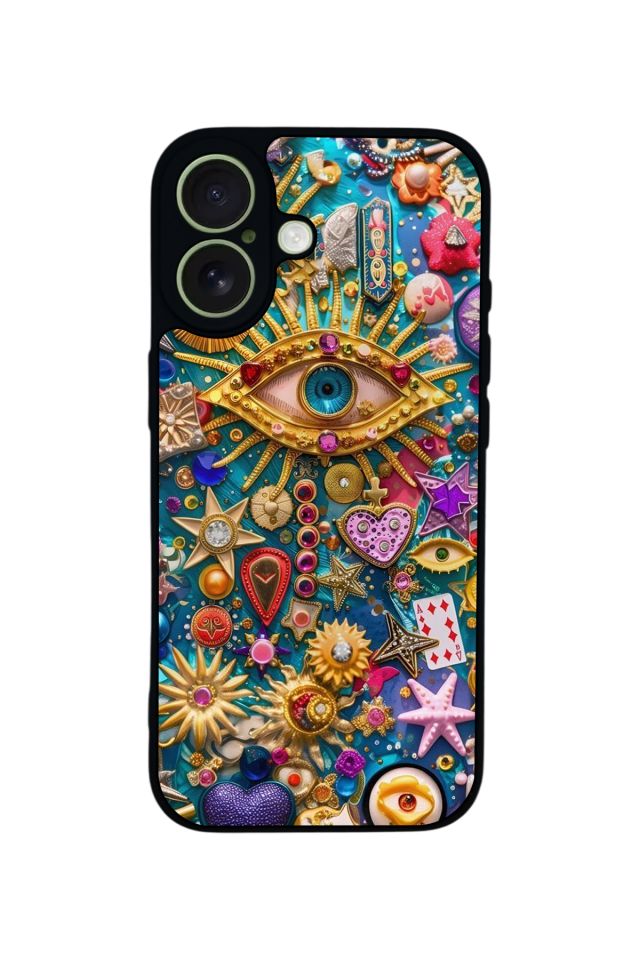 iPhone 17 Uyumlu Göz Tasarımlı Glossy Premium Kılıf