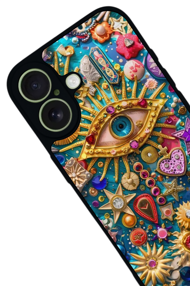 iPhone 17 Uyumlu Göz Tasarımlı Glossy Premium Kılıf