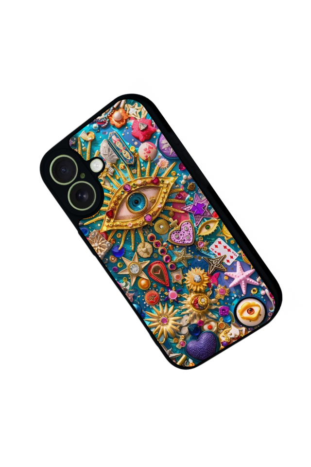 iPhone 17 Uyumlu Göz Tasarımlı Glossy Premium Kılıf