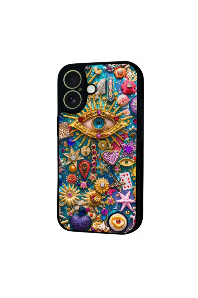 iPhone 17 Uyumlu Göz Tasarımlı Glossy Premium Kılıf