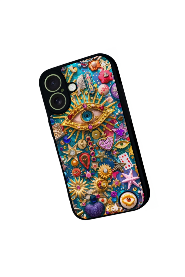 iPhone 17 Uyumlu Göz Tasarımlı Glossy Premium Kılıf