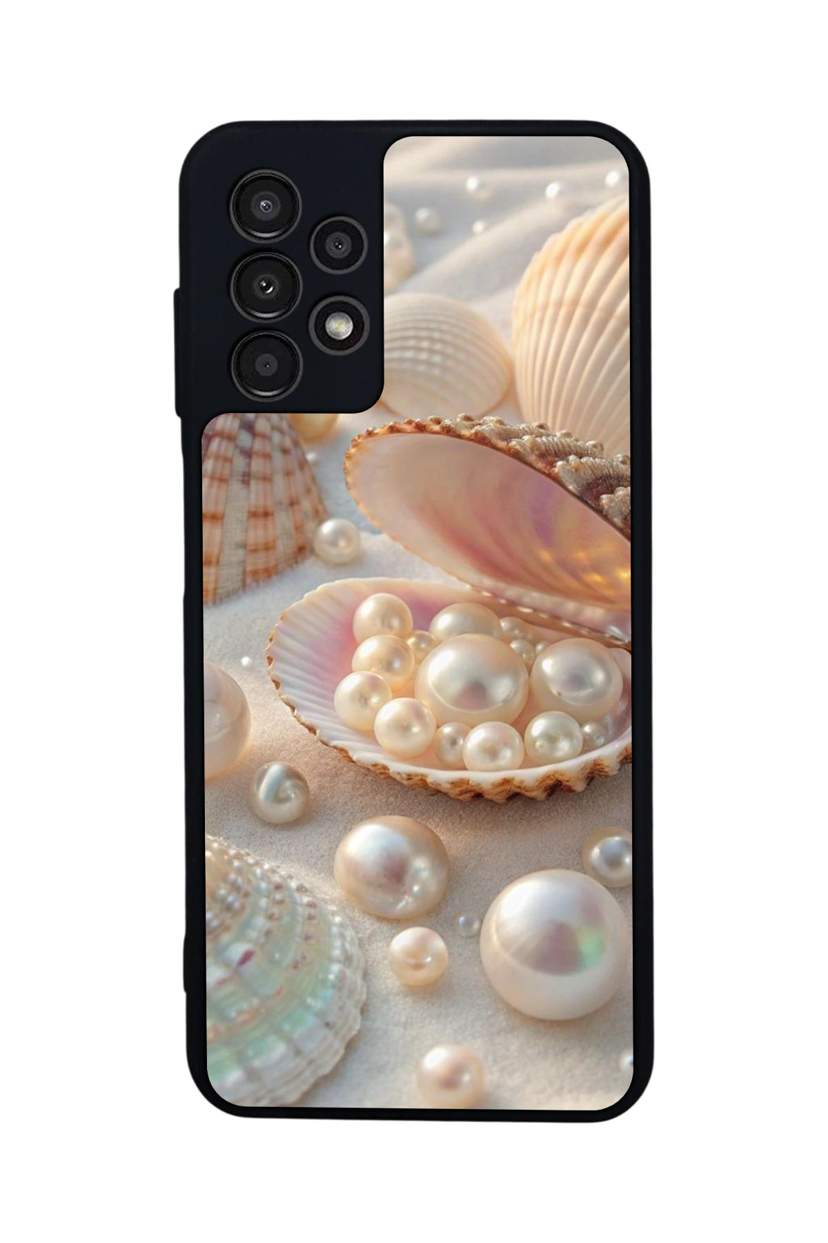 Samsung Galaxy A13 Uyumlu  İnci Tasarımlı Glossy Premium Kılıf