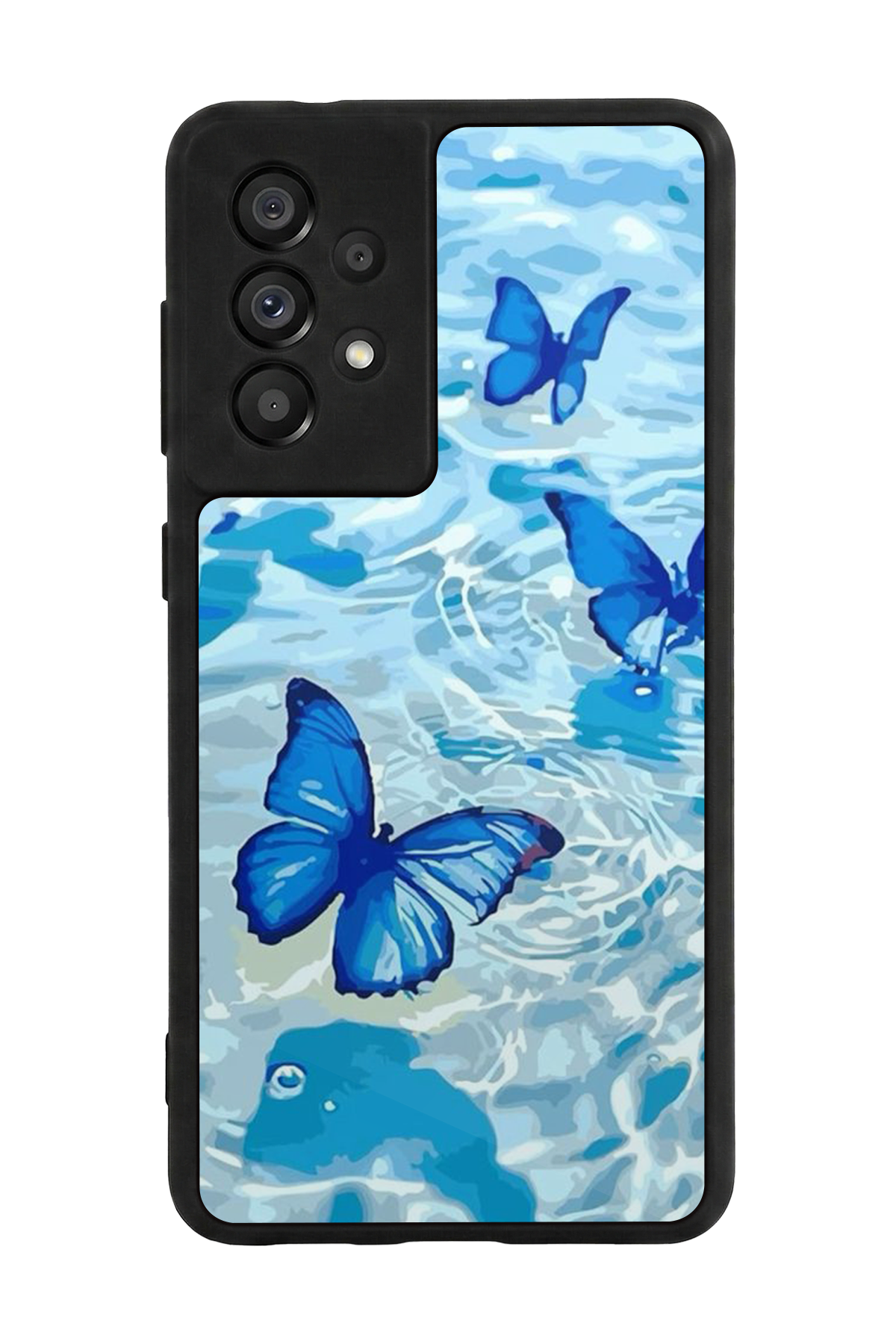 Samsung Galaxy A73 Uyumlu Kelebek Tasarımlı Glossy Premium Kılıf
