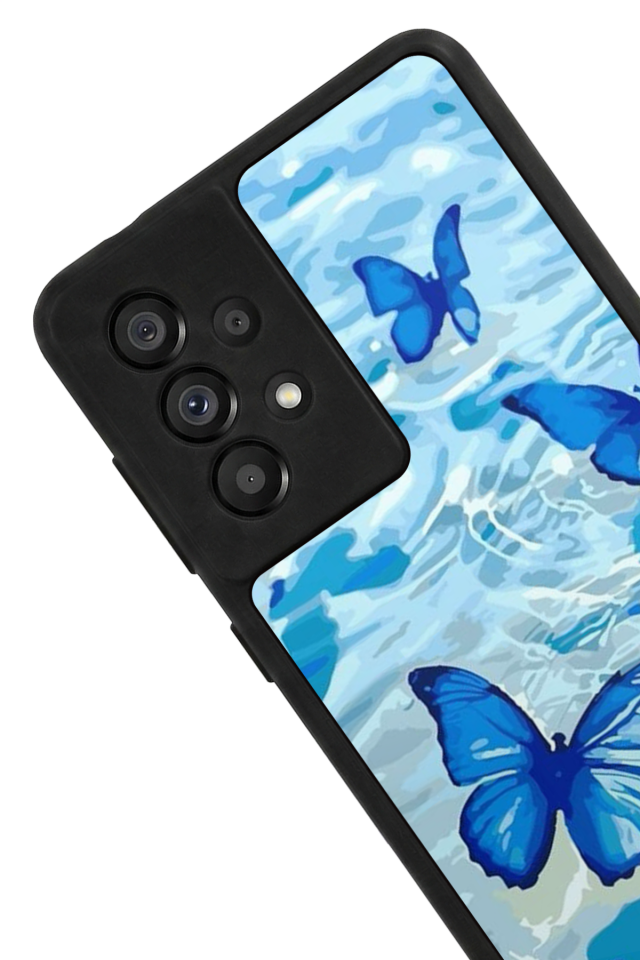 Samsung Galaxy A73 Uyumlu Kelebek Tasarımlı Glossy Premium Kılıf