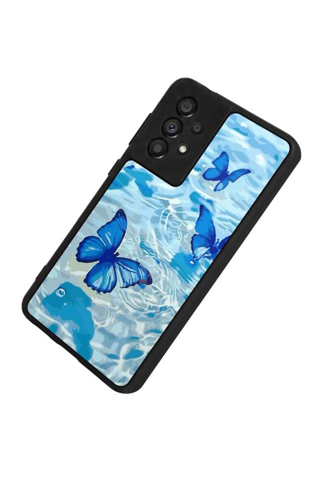 Samsung Galaxy A73 Uyumlu Kelebek Tasarımlı Glossy Premium Kılıf