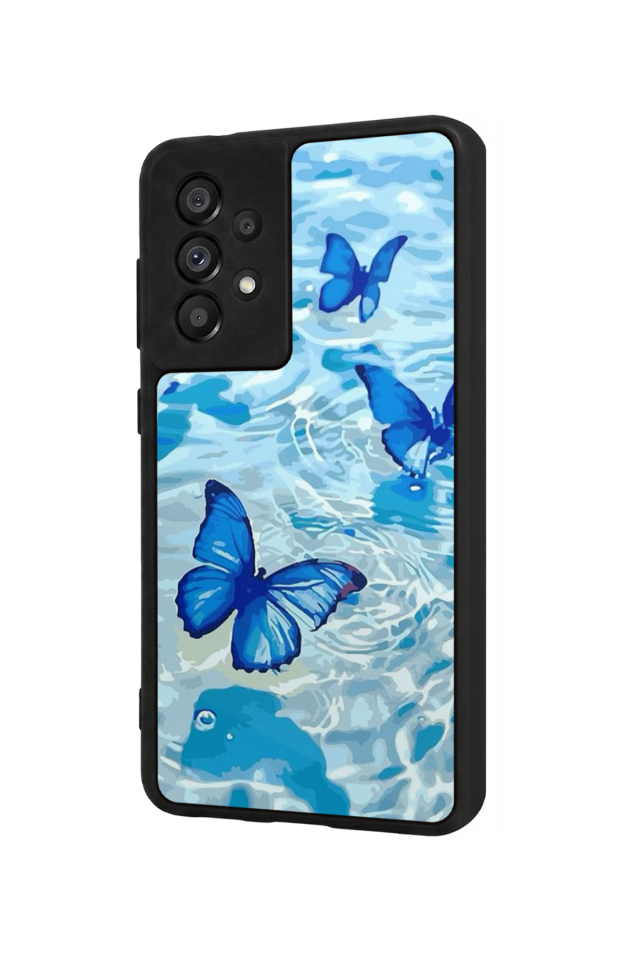 Samsung Galaxy A73 Uyumlu Kelebek Tasarımlı Glossy Premium Kılıf