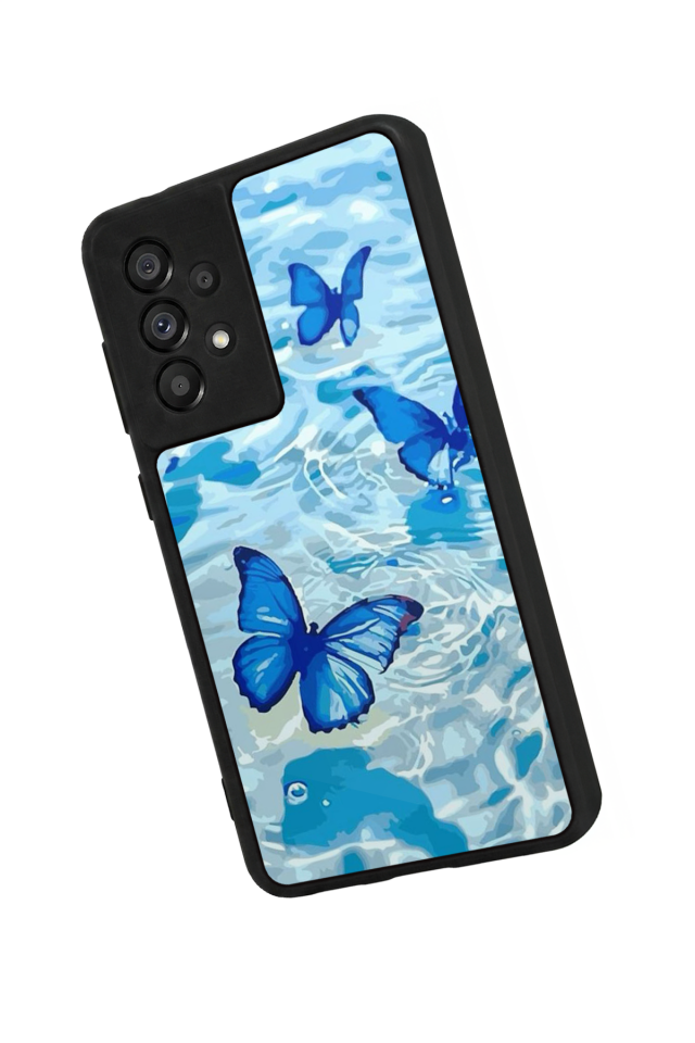 Samsung Galaxy A73 Uyumlu Kelebek Tasarımlı Glossy Premium Kılıf