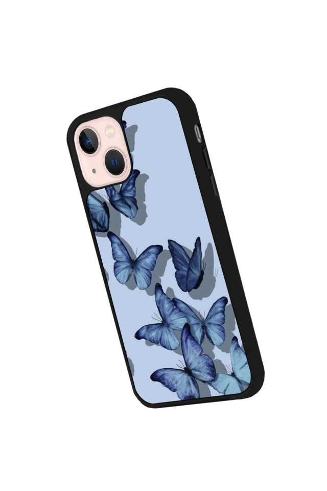 iPhone 14 Plus Uyumlu Kelebek Tasarımlı Glossy Premium Kılıf