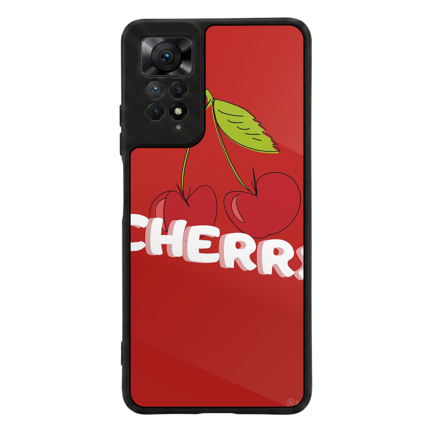 Xiaomi Redmi Note 11 Pro Uyumlu Kiraz Tasarımlı Glossy Premium Kılıf
