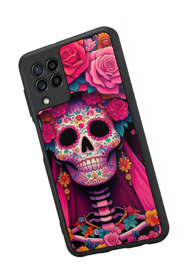 Samsung Galaxy M32 Uyumlu KuruKafa Tasarımlı Glossy Premium Kılıf