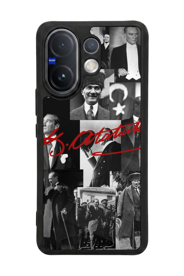 Vivo V60 Uyumlu Mustafa Kemal Ataturk Tasarımlı Glossy Premium Kılıf