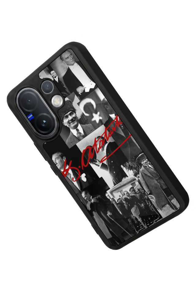 Vivo V60 Uyumlu Mustafa Kemal Ataturk Tasarımlı Glossy Premium Kılıf