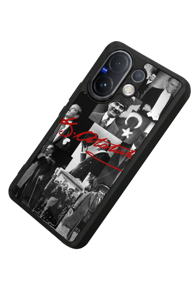 Vivo V60 Uyumlu Mustafa Kemal Ataturk Tasarımlı Glossy Premium Kılıf