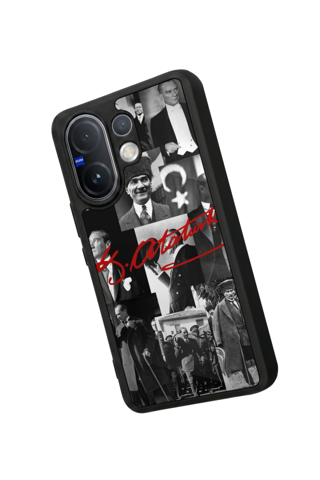 Vivo V60 Uyumlu Mustafa Kemal Ataturk Tasarımlı Glossy Premium Kılıf