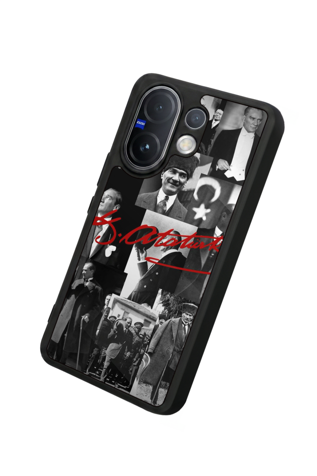 Vivo V60 Uyumlu Mustafa Kemal Ataturk Tasarımlı Glossy Premium Kılıf