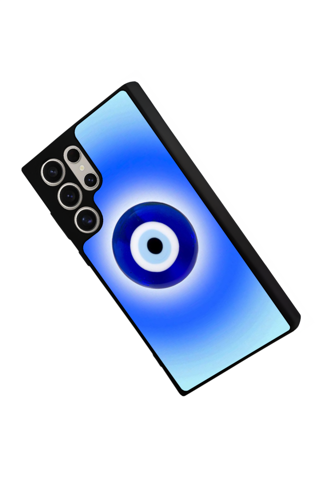 Samsung Galaxy S23 Ultra Uyumlu Nazar Tasarımlı Glossy Premium Kılıf