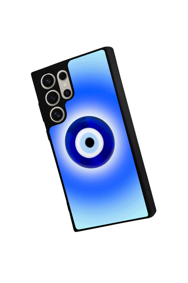 Samsung Galaxy S23 Ultra Uyumlu Nazar Tasarımlı Glossy Premium Kılıf