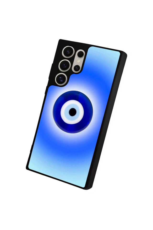 Samsung Galaxy S23 Ultra Uyumlu Nazar Tasarımlı Glossy Premium Kılıf