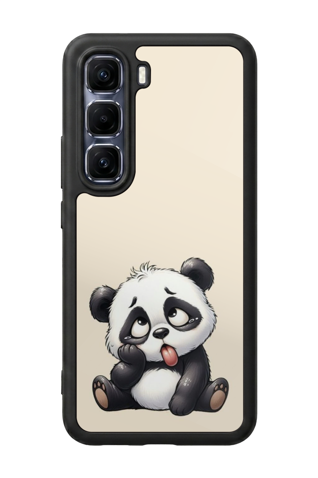 Infinix Hot 60 Pro Plus Uyumlu Panda Tasarımlı Glossy Premium Kılıf