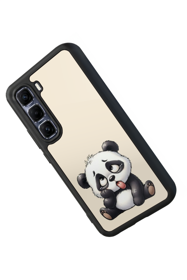Infinix Hot 60 Pro Plus Uyumlu Panda Tasarımlı Glossy Premium Kılıf