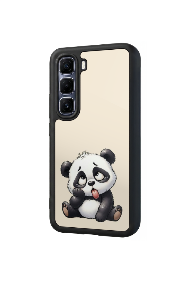 Infinix Hot 60 Pro Plus Uyumlu Panda Tasarımlı Glossy Premium Kılıf