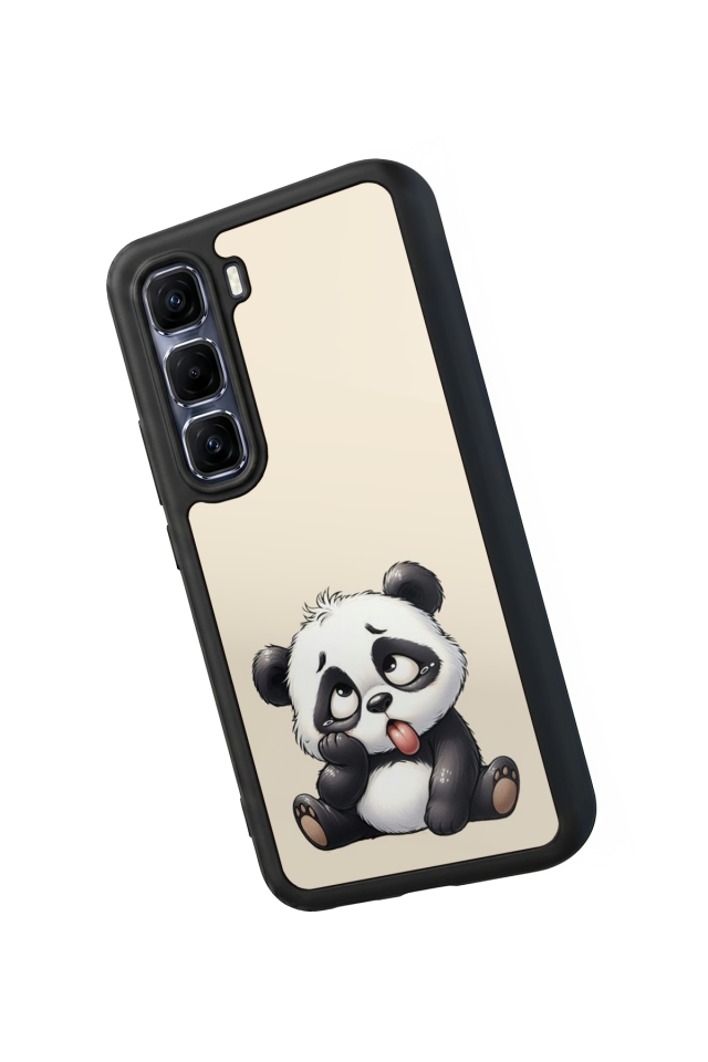 Infinix Hot 60 Pro Plus Uyumlu Panda Tasarımlı Glossy Premium Kılıf