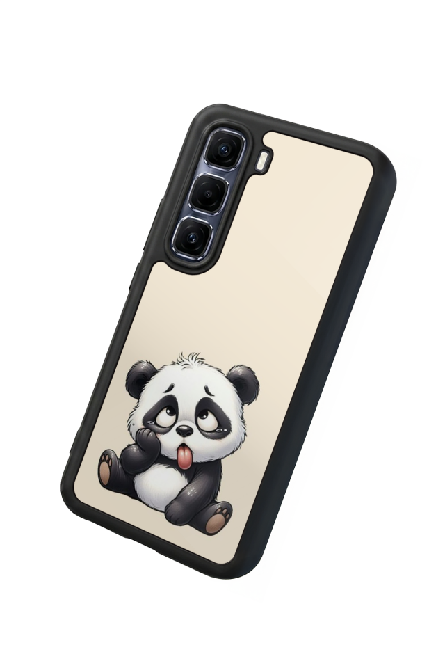 Infinix Hot 60 Pro Plus Uyumlu Panda Tasarımlı Glossy Premium Kılıf