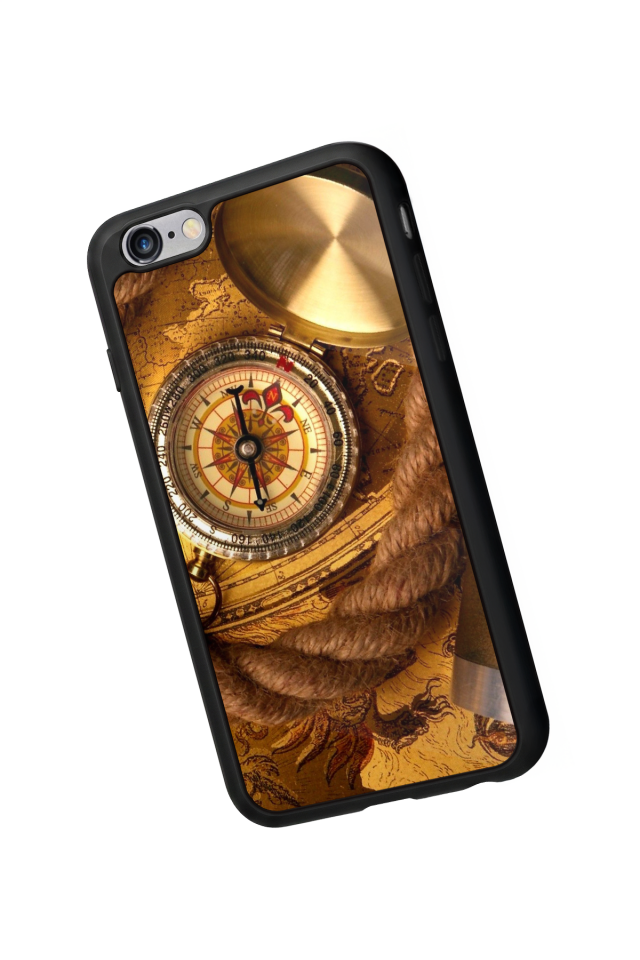 iPhone 6s Plus Uyumlu Pusula Tasarımlı Glossy Premium Kılıf