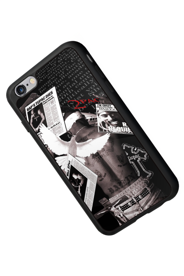 iPhone 6 Plus Uyumlu Tupac Tasarımlı Glossy Premium Kılıf