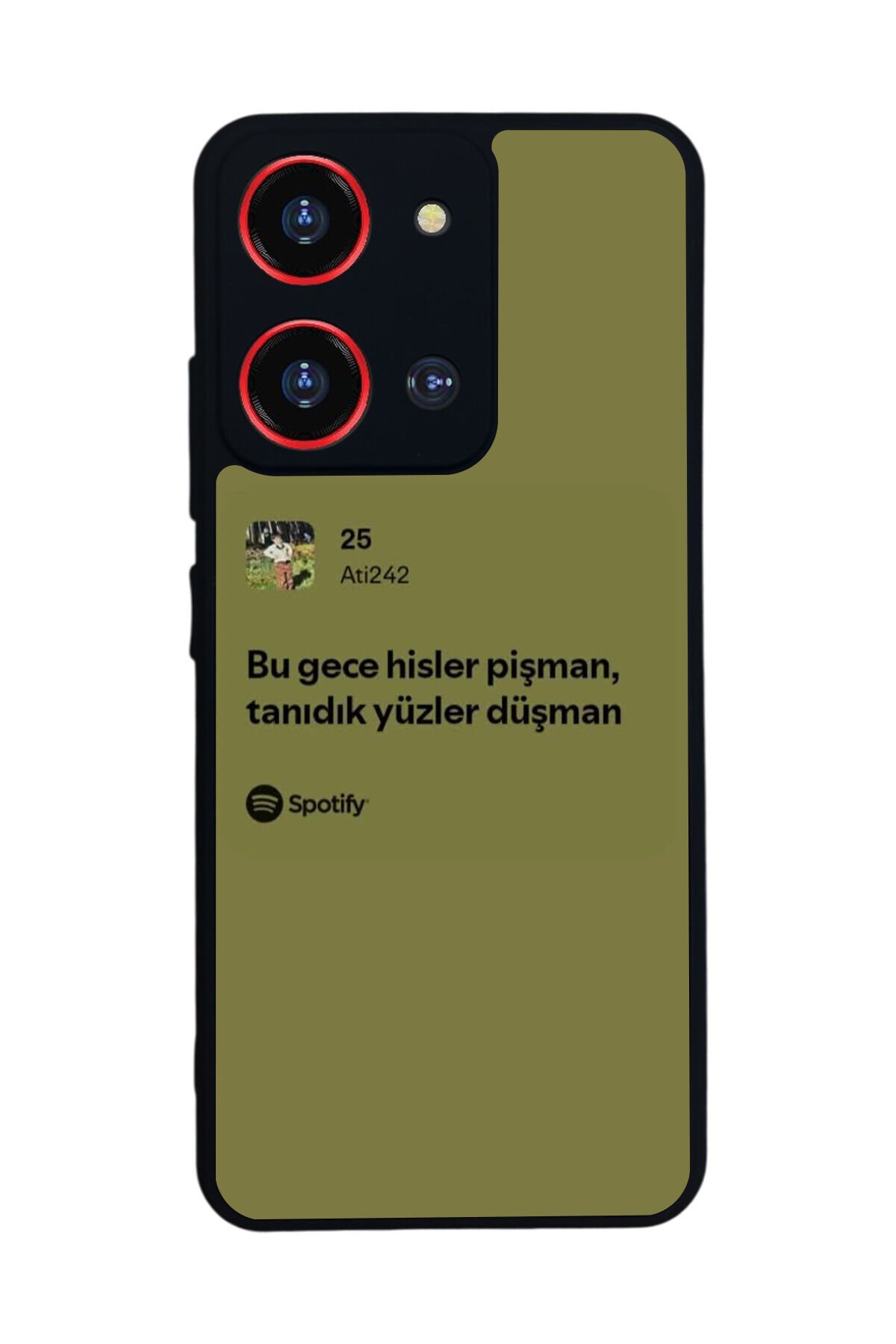 Reeder S19 Max Pro S 108MP Uyumlu Sarki Sozleri Tasarımlı Glossy Premium Kılıf